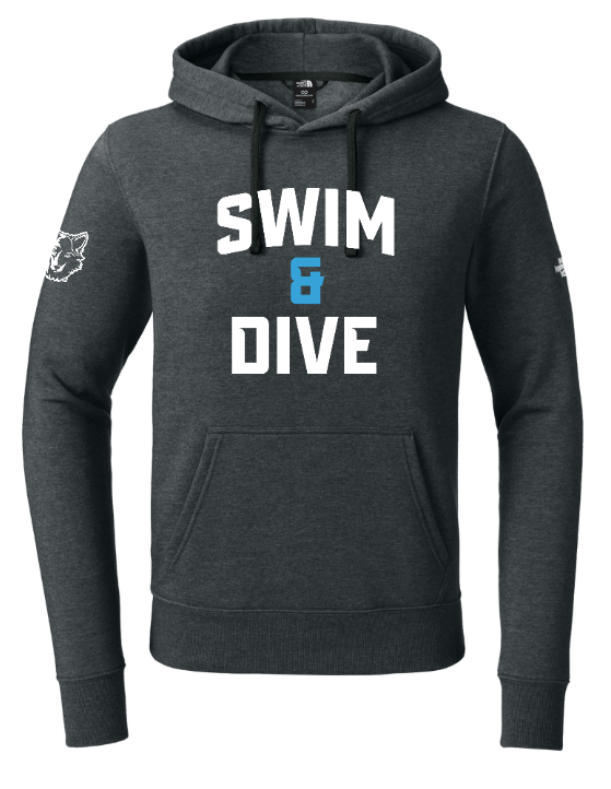 Custom Apparel - Screen Printing - Okemos Swim & Dive - The North Face Sleeve Logo Pullover Hoodie - Okemos Swim & Dive - 16057