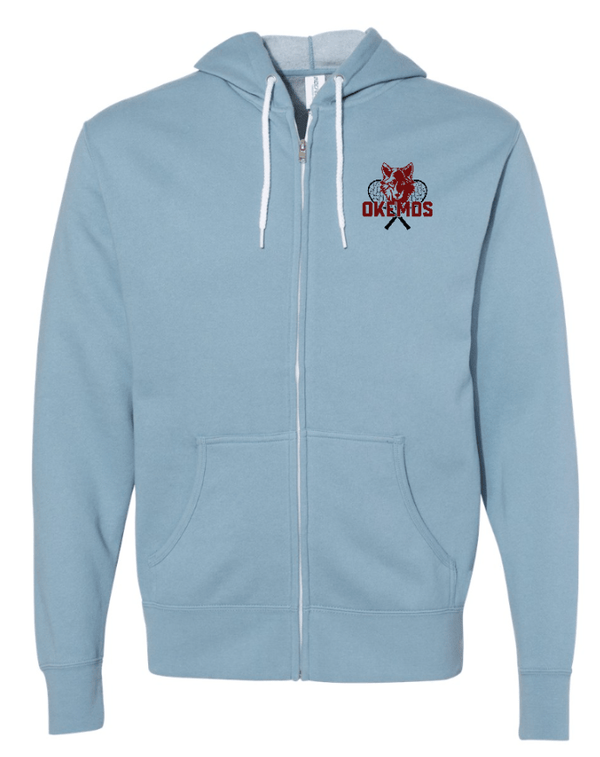 Custom Apparel - Screen Printing - Okemos Tennis 2025 - Lightweight Full Zip Hoodie - Okemos Tennis 2025 - 17424