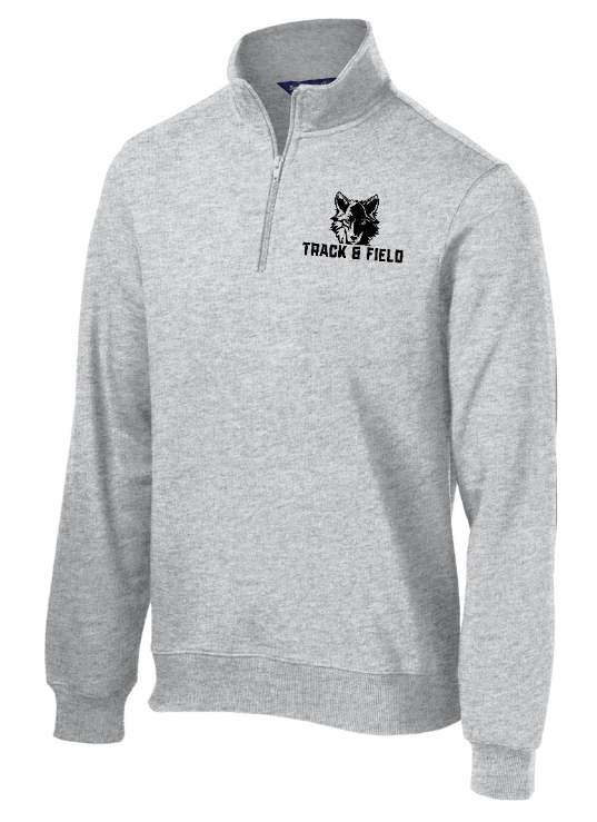 Custom Apparel - Screen Printing - Okemos Track & Field 2024 - Adult 1/4 Zip Sweatshirt - Okemos Track & Field 2024 - 15680