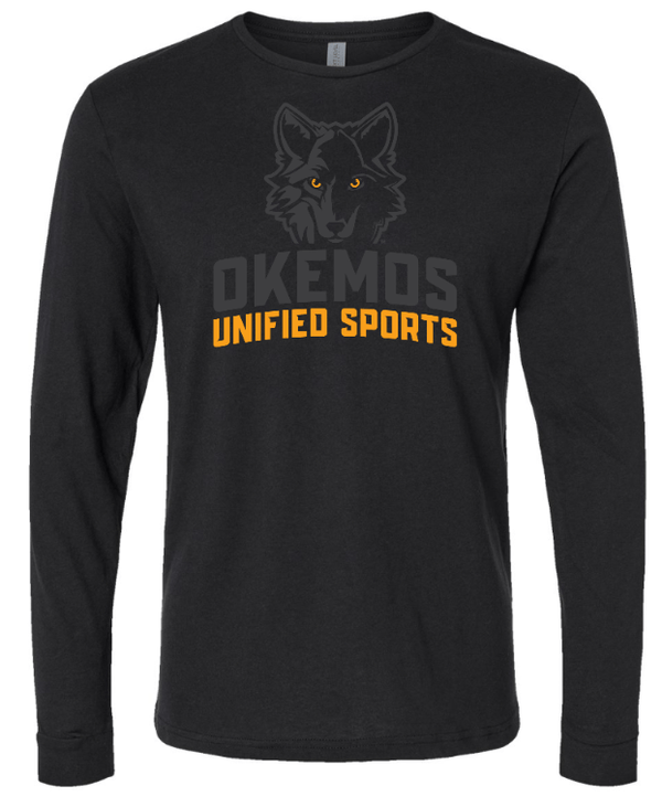 Custom Apparel - Screen Printing - Okemos Unified Sports - Adult Unisex Long Sleeve T-Shirt - Okemos Unified Sports - 15516