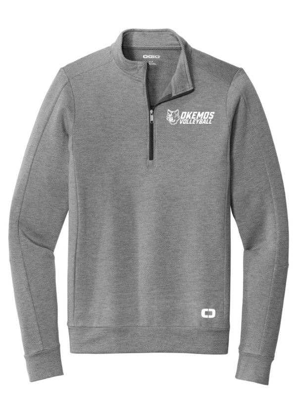 Custom Apparel - Screen Printing - Okemos Volleyball 2024 - OGIO Adult 1/2 Zip Fleece Grey - Okemos Volleyball 2024 - 16403