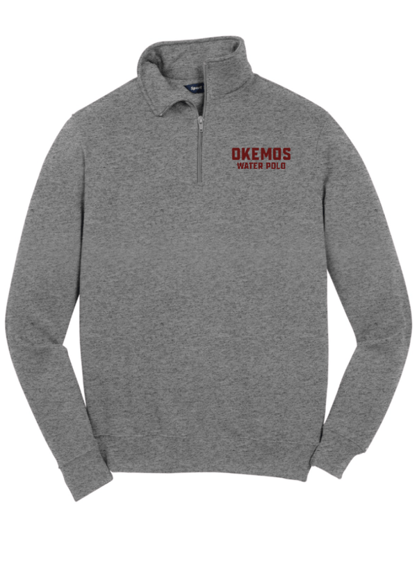 Custom Apparel - Screen Printing - Okemos Water Polo - TALL Adult Unisex 1/4 Zip Sweatshirt - Okemos Water Polo - 16226