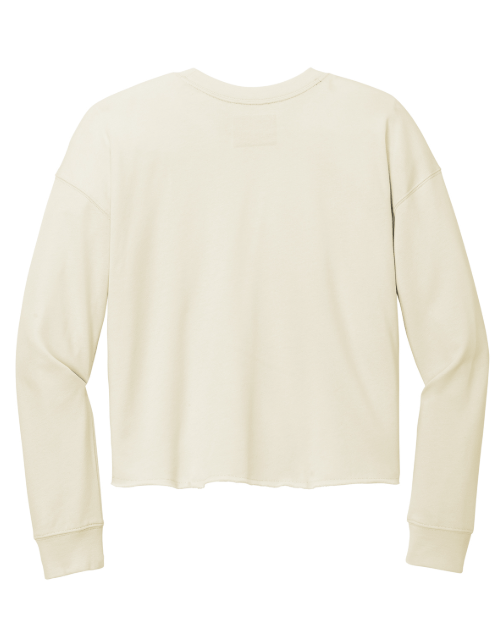 Custom Apparel - Screen Printing - Okemos Wolves - Embroidered Women's Tri Blend Fleece Crop Crewneck (Apparel on Demand) - Okemos Public Schools