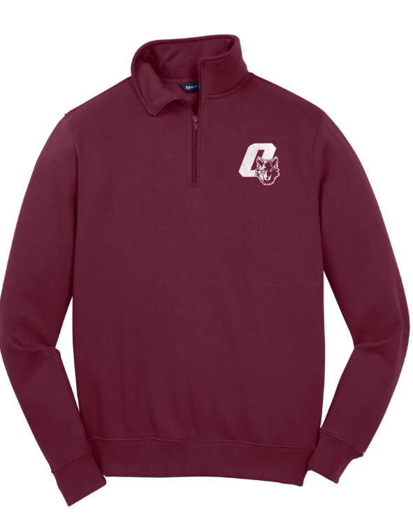 Custom Apparel - Screen Printing - Okemos Wolves - Quarter Zip Sweatshirt (Apparel on Demand) - Okemos Public Schools