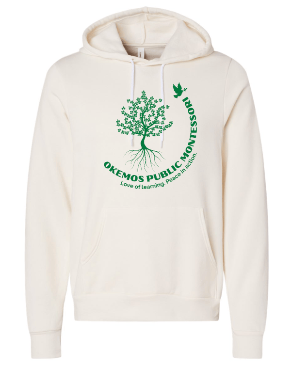 Custom Printed Apparel | OPM Spiritwear 2025 - Adult Fleece Hoodie Sweatshirt Natural - OPM Spiritwear 2025 - 18266