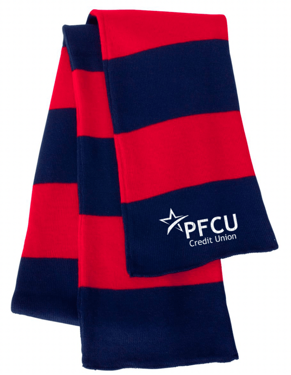 Custom Apparel - Screen Printing - PFCU - Striped Knit Scarf - PFCU - 14701