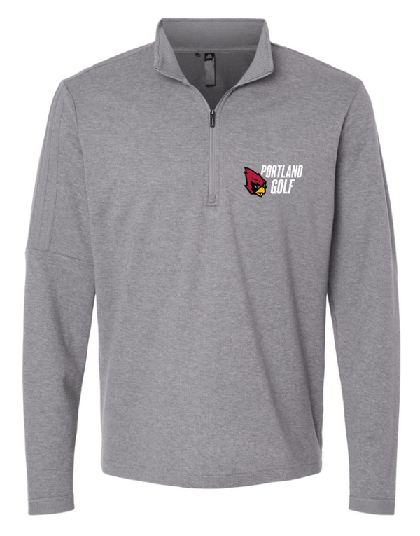 Custom Apparel - Screen Printing - PHS Girl's Golf Apparel - Men's Adidas 3 Stripes 1/4 Zip Sweater Grey - PHS Girls Golf - 16466