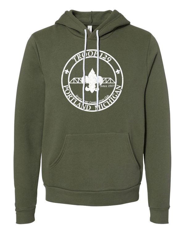 Custom Apparel - Screen Printing - Portland Boy Scouts - Adult Sponge Fleece Hoodie - Fall Portland Boy Scouts - 16577