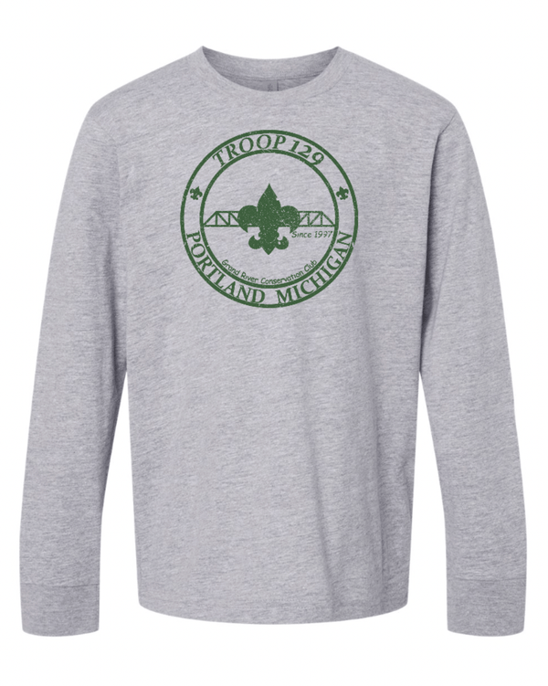 Custom Apparel - Screen Printing - Portland Boy Scouts - Youth Cotton Long Sleeve T-Shirt - Portland Boy Scouts - 15725