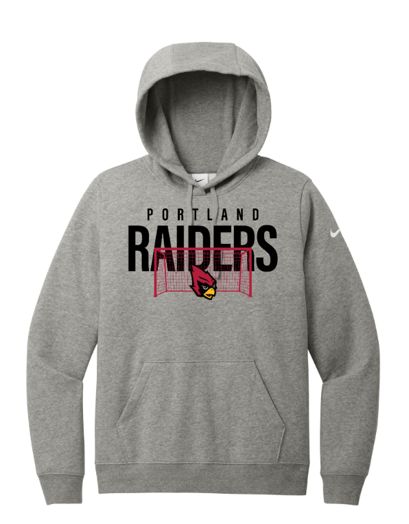 Custom Apparel - Screen Printing - Portland Girls Soccer - Nike Women's Fleece Pullover Hoodie (Raiders Design) - Portland Girls Soccer - 17413