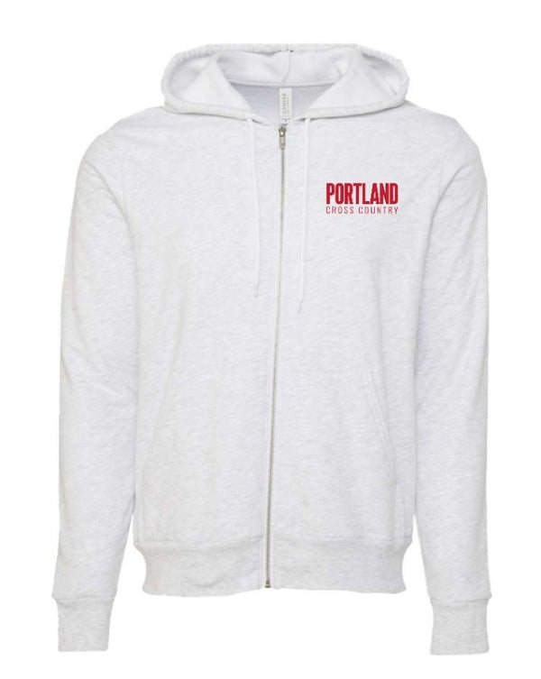 Custom Apparel - Screen Printing - Portland HS Cross Country - Adult Fleece Full Zip Hoodie - Portland XC Team - 16400