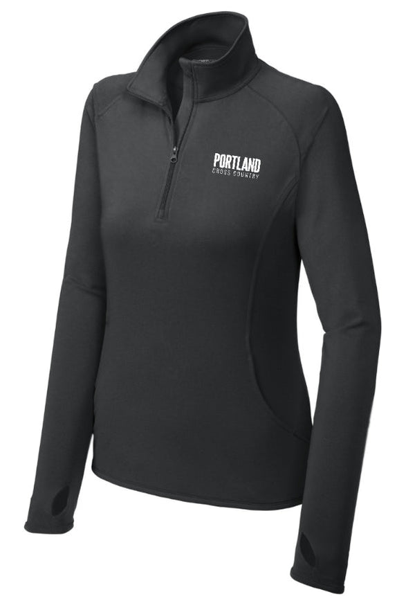 Custom Apparel - Screen Printing - Portland HS Cross Country - Women's Sport Stretch 1/4 Zip Pullover - Portland XC Team - 16400