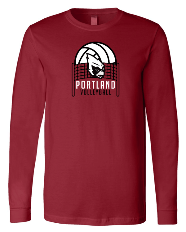 Custom Apparel - Screen Printing - Portland HS Volleyball - Adult Unisex Long Sleeve T-Shirt - PHS Volleyball Spirit Store - 16450