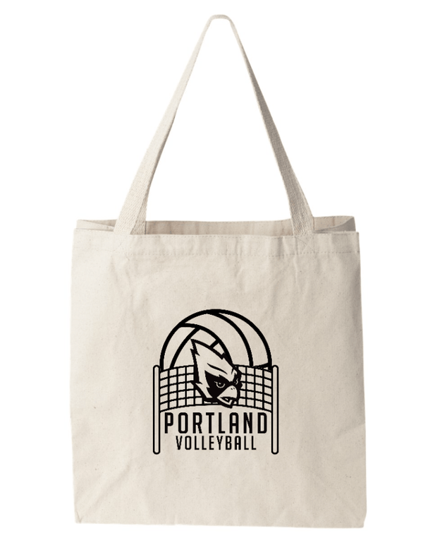 Custom Apparel - Screen Printing - Portland HS Volleyball - Canvas Tote - PHS Volleyball Spirit Store - 16450