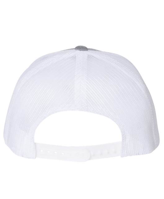 Custom Apparel - Screen Printing - Portland HS Volleyball - Retro Trucker Cap Grey/White - PHS Volleyball Spirit Store - 16450