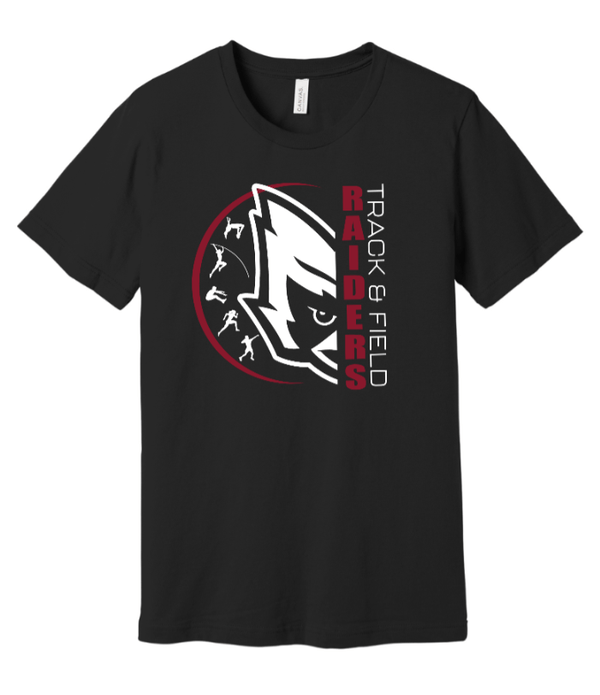 Custom Apparel - Screen Printing - Portland MS Track and Field 2025 - Youth Cotton T-Shirt (Black / Cardinal) - Portland MS Track and Field 2025 - 17337