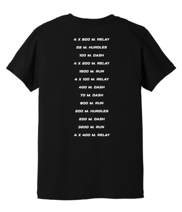 Custom Apparel - Screen Printing - Portland MS Track and Field 2025 - Youth Cotton T-Shirt (Black / Cardinal) - Portland MS Track and Field 2025 - 17337