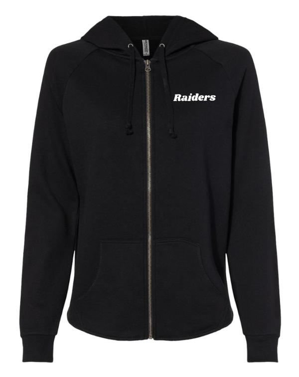 Custom Apparel - Screen Printing - Portland Raiders - Women's Wave Wash Full Zip Hoodie (Apparel on Demand) - Fabricated Customs