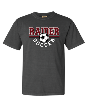 Custom Apparel - Screen Printing - Portland Soccer 2024 - Adult Heavyweight T-Shirt Dk Grey - Portland Soccer 2024 - 16360