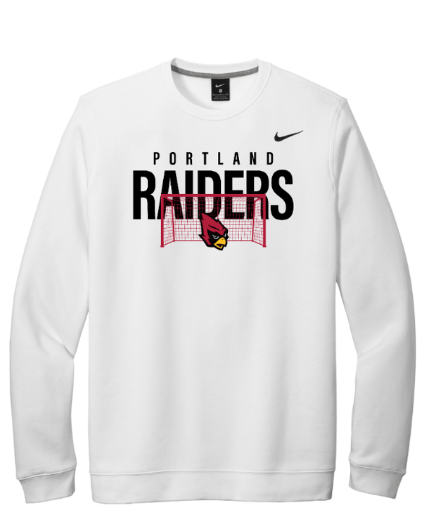 Custom Apparel - Screen Printing - Portland Soccer 2024 - Adult Nike Fleece Crewneck Sweatshirt White - Portland Soccer 2024 - 16360