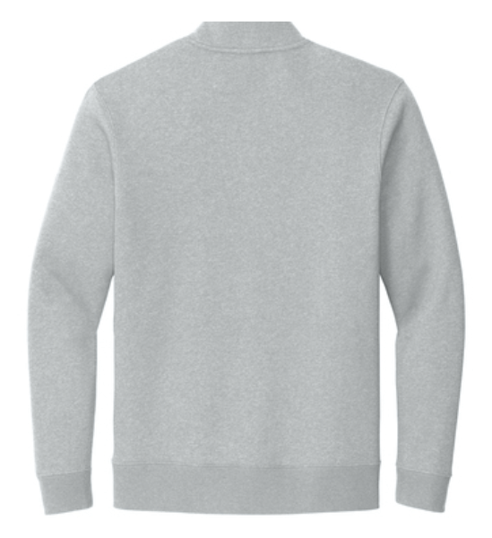 Custom Apparel - Screen Printing - Portland Soccer 2024 - Men's Nike Fleece Swoosh Sleeve 1/2 Zip Grey - Portland Soccer 2024 - 16360