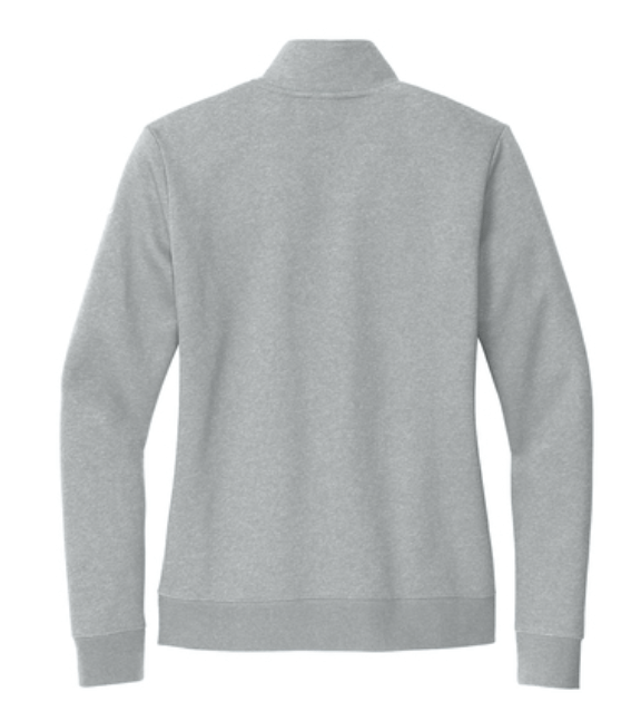 Custom Apparel - Screen Printing - Portland Soccer 2024 - Women's Nike Fleece Swoosh Sleeve 1/2 Zip Grey - Portland Soccer 2024 - 16360