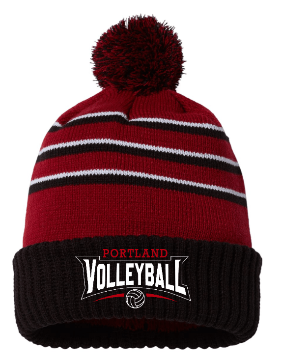 Custom Apparel - Screen Printing - Portland Volleyball 2023 - Pom Beanie - Beanie - Portland Volleyball 2023 - 14536