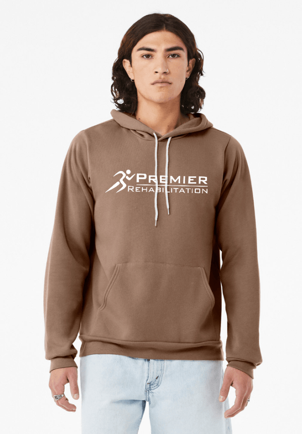 Custom Apparel - Screen Printing - Premier Rehabilitation - Unisex Fleece Pull over Hoodie (Vintage Brown - Deep Heather - Heather Slate) - Premier Rehabilitation - 16667