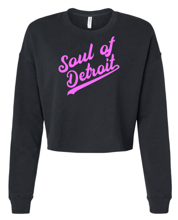 Custom Apparel - Screen Printing - Soul of Detroit - Women's Lightweight Crop Crewneck Sweatshirt - Soul of Detroit - 16956