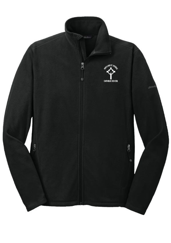 Custom Apparel - Screen Printing - St. Patrick - Adult Unisex Eddie Bauer Full Zip Microfleece Jacket *Not Uniform Approved* (Embroidery on demand) - Fabricated Customs