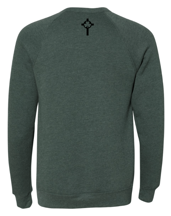 Custom Apparel - Screen Printing - St. Patrick Basketball 2024 - Fleece Raglan Crewneck Sweatshirt - St. Patrick Basketball 2024 - 16802