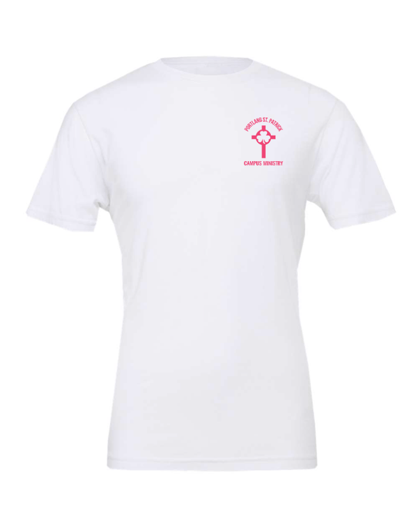 Custom Apparel - Screen Printing - St. Patrick Campus Ministry - Unisex Adult T-Shirt - St. Patrick Campus Ministry - 15032