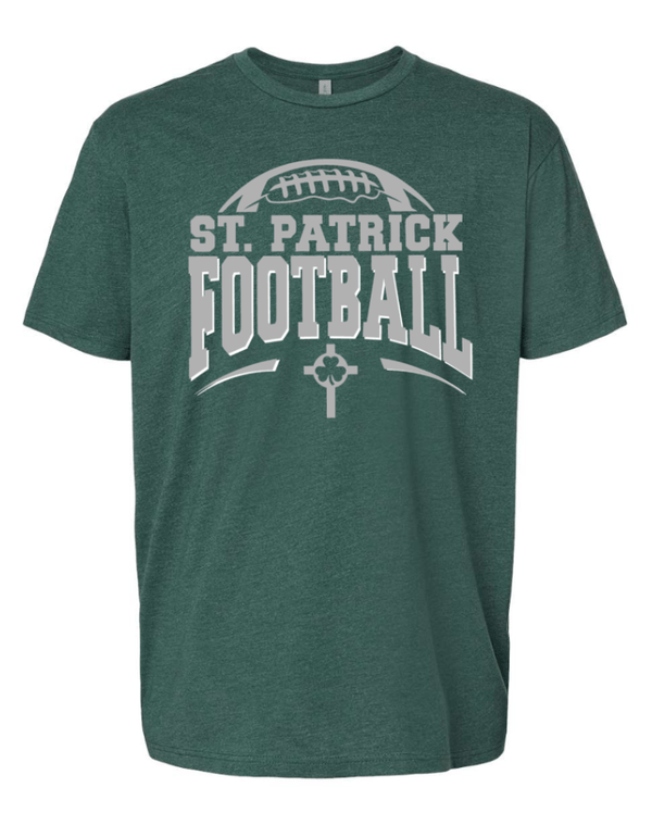 Custom Printed Apparel | St. Patrick Football - Unisex T-Shirt *Dark Grey / Forest Green* - St Patrick Football 25/26 - 18178