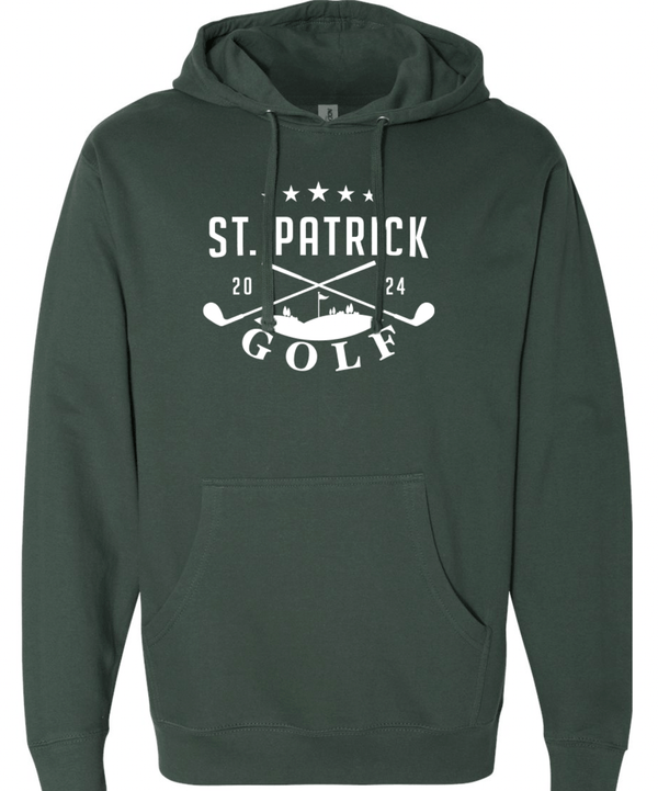 Custom Apparel - Screen Printing - St. Patrick Golf Hooded Sweatshirt - St. Patrick Golf - 15474
