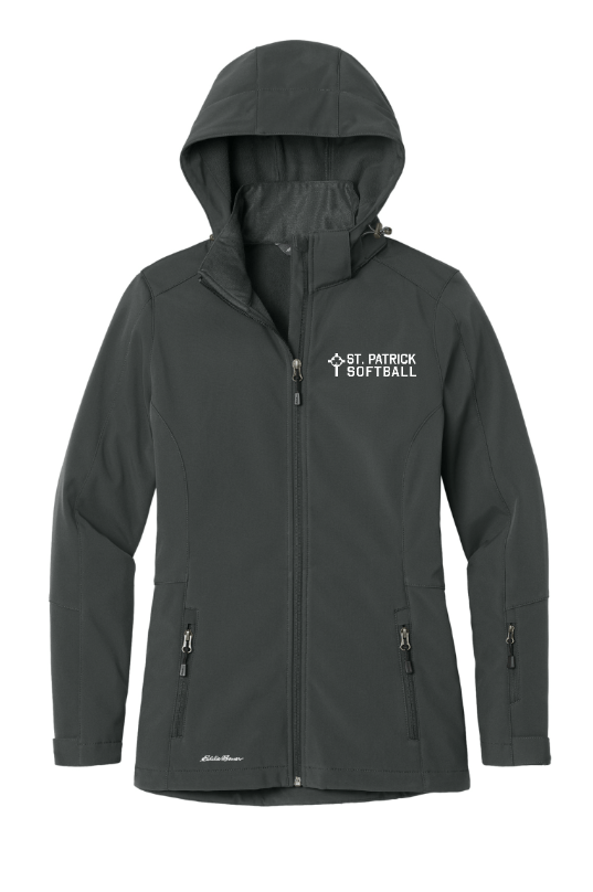 Custom Apparel - Screen Printing - St. Patrick Softball & Baseball - Women's Eddie Bauer Soft Shell Parka - St. Patrick Softball & Baseball - 17469
