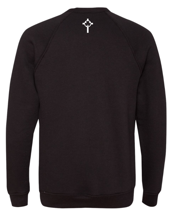 Custom Printed Apparel | St. Patrick Volleyball - Unisex Fleece Crewneck Sweatshirt *Black / White* - St. Pat's Volleyball 25 - 17999