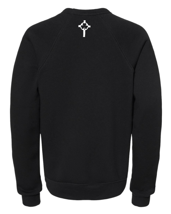 Custom Printed Apparel | St. Patrick Volleyball - Youth Fleece Crewneck Sweatshirt *Black* - St. Pat's Volleyball 25 - 17999