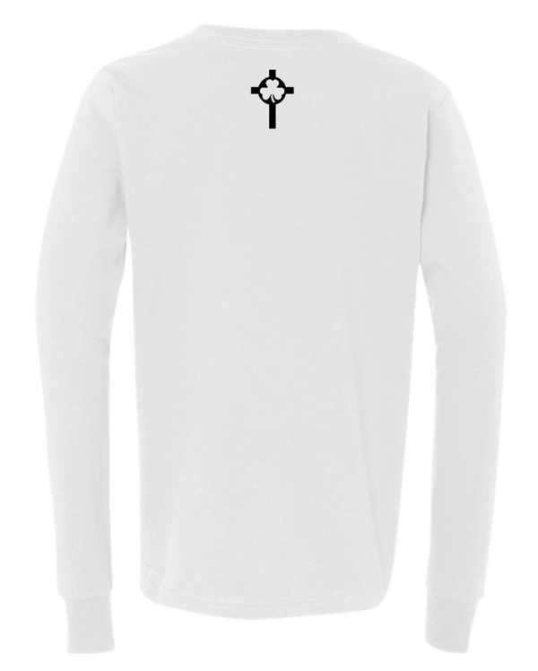 Custom Printed Apparel | St. Patrick Volleyball - Youth Long Sleeve T-Shirt *Black / White* - St. Pat's Volleyball 25 - 17999