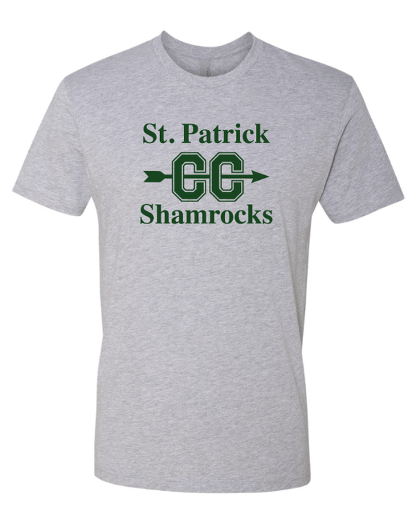 Custom Apparel - Screen Printing - St Patrick's Cross Country - Adult Cotton T-Shirt Grey - St. Pat's Cross Country 2024 - 16361