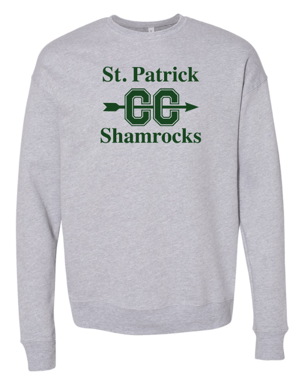 Custom Apparel - Screen Printing - St Patrick's Cross Country - Fleece Drop Shoulder Crewneck Sweatshirt - St. Pat's Cross Country 2024 - 16361