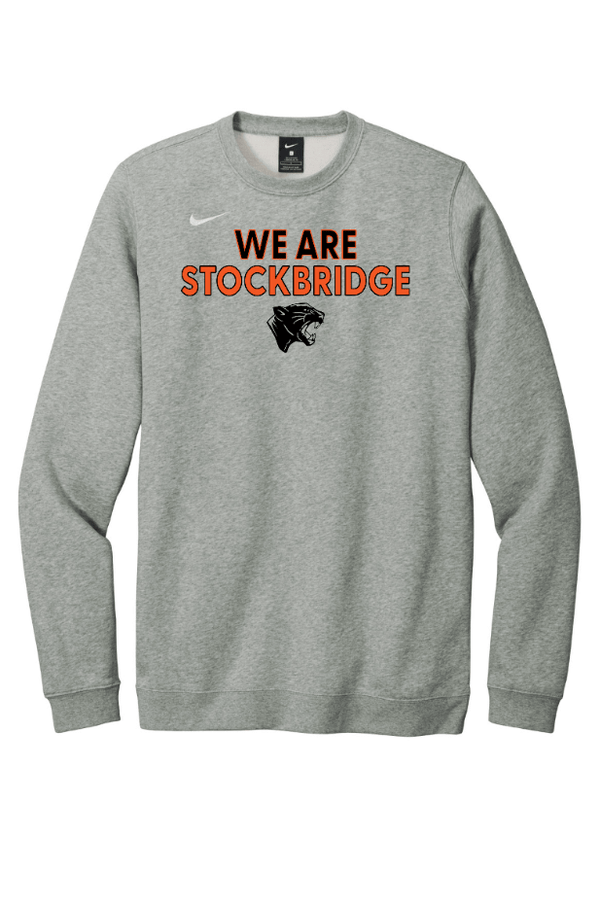 Custom Apparel - Screen Printing - Stockbridge New Year - New Apparel - Nike Fleece Crewneck "We Are Stockbridge" - Stockbridge Apparel - 17289