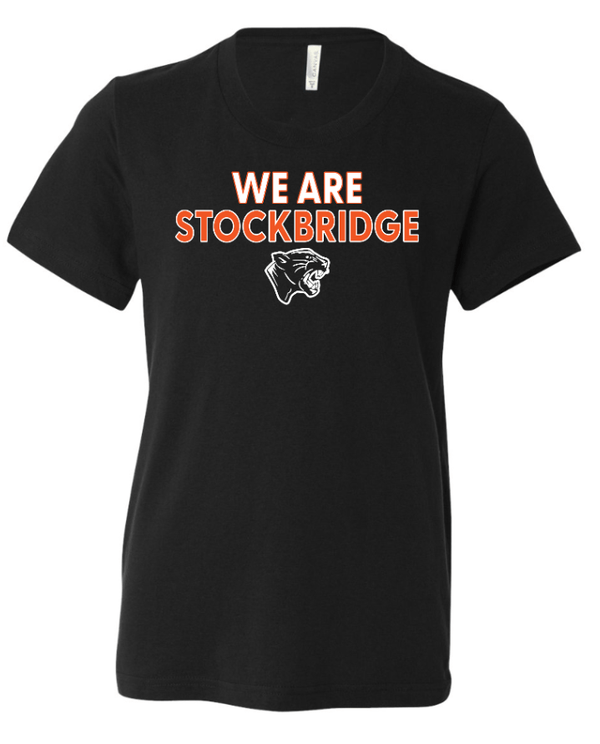 Custom Apparel - Screen Printing - Stockbridge School - Youth Jersey T-Shirt Black - T-Shirt - Stockbridge Stock Items