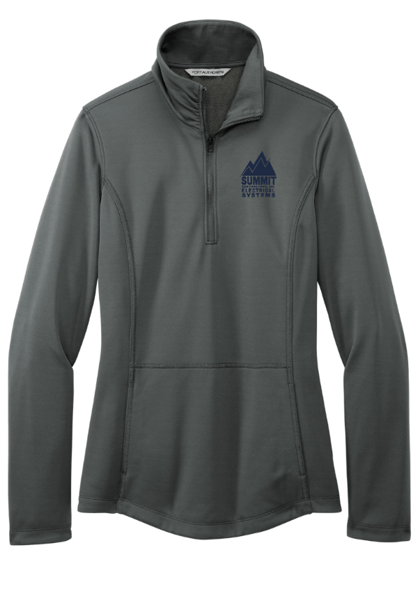 Custom Apparel - Screen Printing - Summit Contractors - Women's Smooth Fleece Quarter Zip - Summit Contractors - 16912