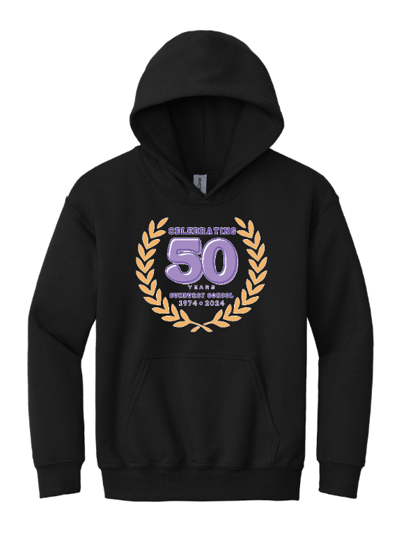 Custom Apparel - Screen Printing - Sunburst Elementary School - 50th Anniversary - Youth Heavy Blend Hooded Sweatshirt - Sunburst Elementary School - 16934