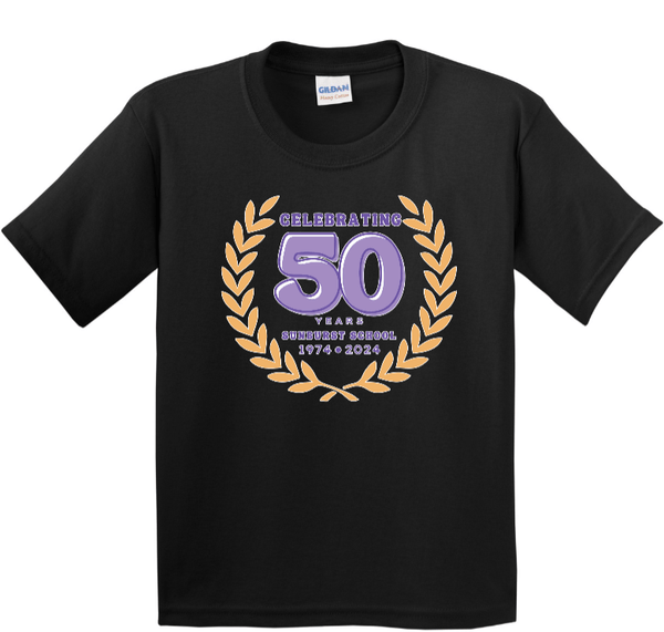 Custom Apparel - Screen Printing - Sunburst Elementary School - 50th Anniversary - Youth Heavy Cotton T-Shirt - Sunburst Elementary School - 16934