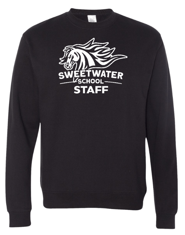 Custom Apparel - Screen Printing - Sweetwater Elementary 2023 Winter - Staff Adult Crewneck Sweatshirt - Crew Neck Sweatshirt - Sweetwater Elementary 2023 Winter - 14479