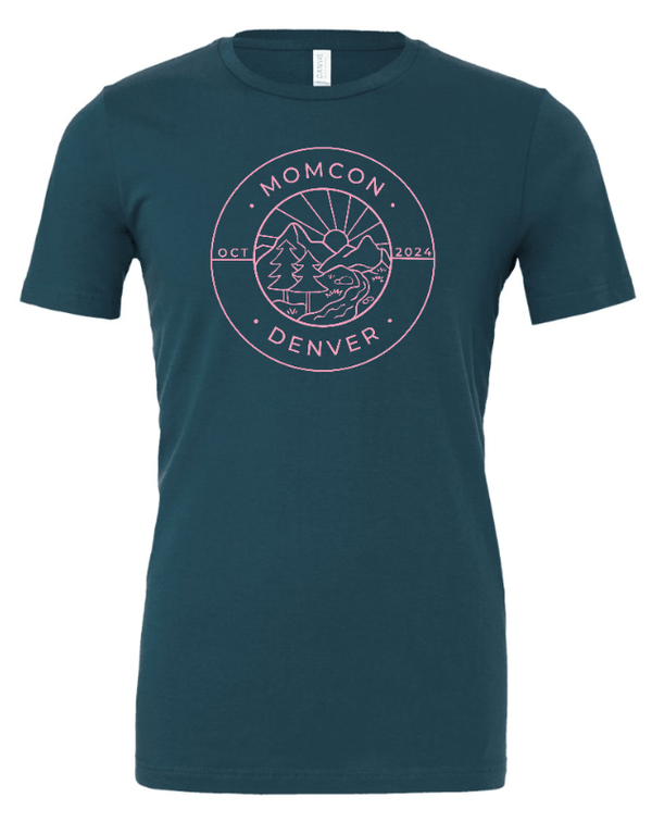 Custom Apparel - Screen Printing - The MomCo - Adult Unisex Jersey T-Shirt (Teal) - MomCo 2024 - 16488