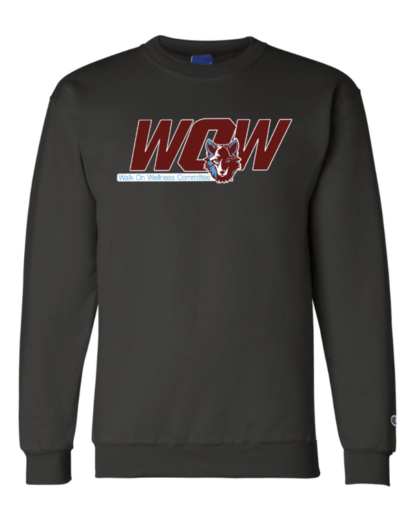 Custom Apparel - Screen Printing - Walk on Wellness - Unisex Adult Champion Crewneck Sweatshirt - Walk on Wellness - 15066