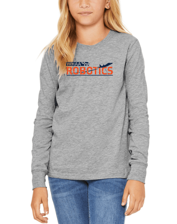 Custom Apparel - Screen Printing - West Michigan Aviation Robotics Club - Youth Long Sleeve T-Shirt - West Michigan Aviation Robotics Club - 14967