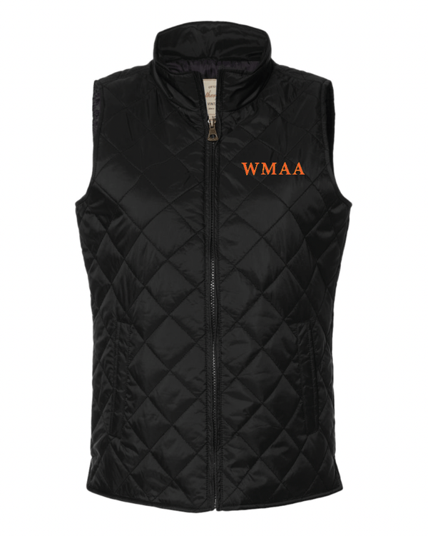 Custom Apparel - Screen Printing - WMAA - Women's Vintage Diamond Quilted Vest - WMAA 2024 - 16764